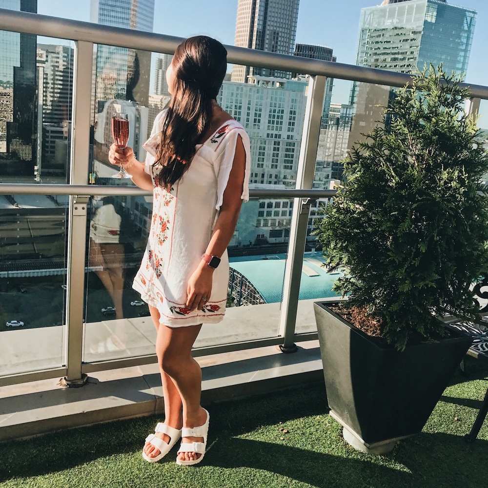 Boho Embroidered white dress